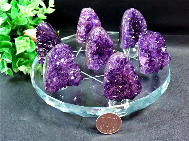 AAAAAA級天然アメジスト☆原石七星陣180G7-154G02D(原石)｜売買された
