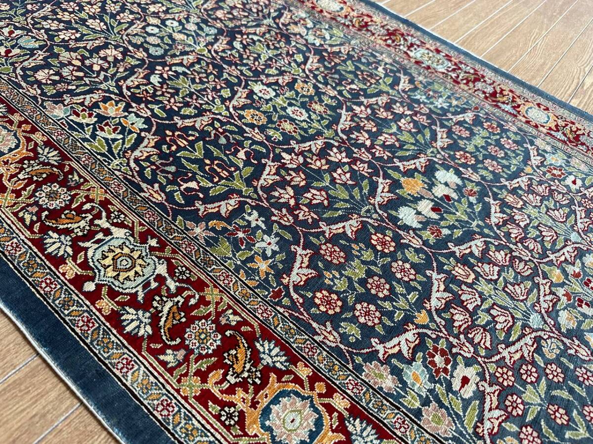 ペルシャ絨毯 最上級傑作品 | トルコヘレケ 総シルク 工房名 幅77.5 