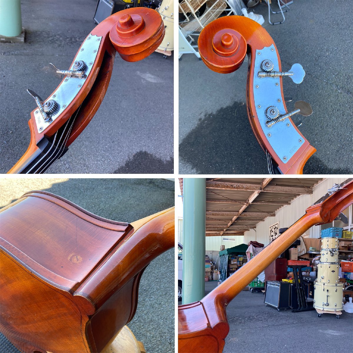 N0070] 中古現状品 SUZUKI VIOLIN No.92 4/4 1984 コントラバス ウッド