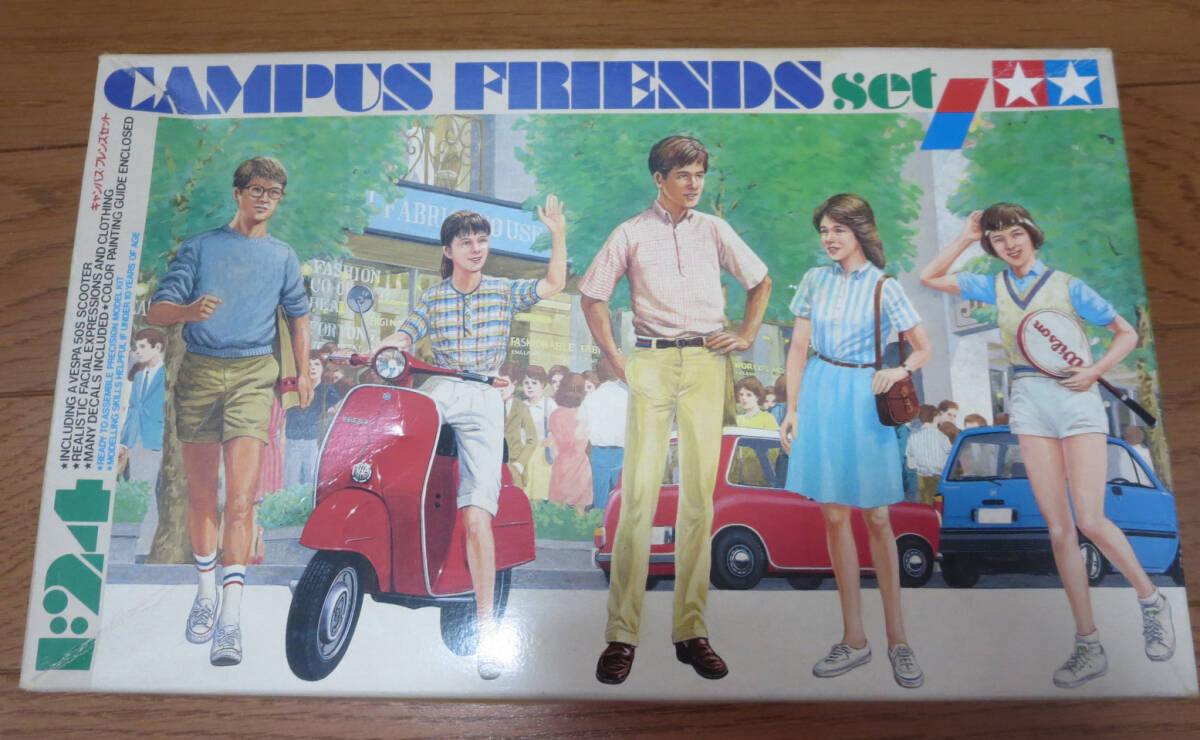 タミヤ 1/24 キャンパス・フレンズセット / CAMPUS FRIENDS SET 【一部欠品、塗装、ランナー切り離し済み】_1
