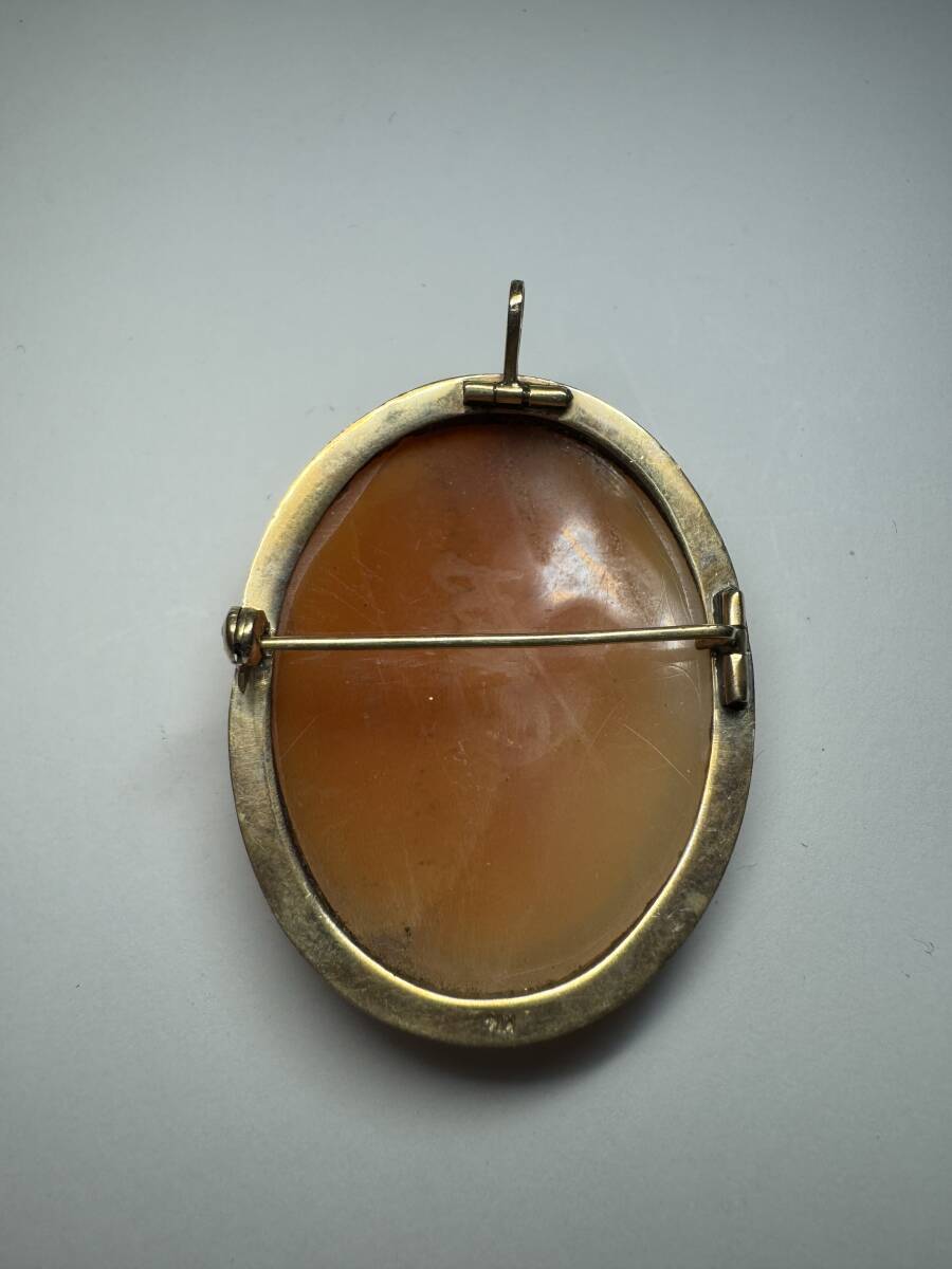 K14刻印 カメオ ペンダントトップ サイズ約43.1mm 重さ約7.8g アクセサリー ファッション小物_2