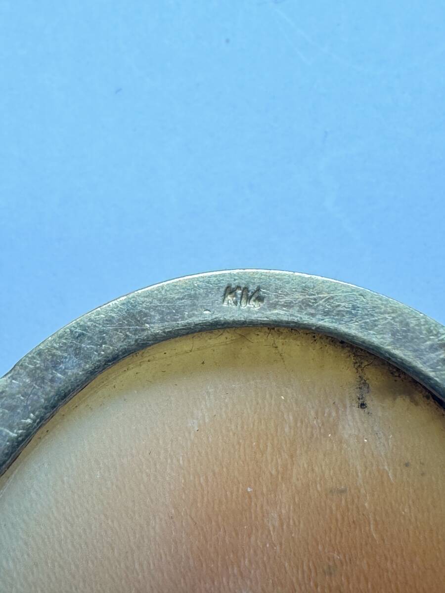 K14刻印 カメオ ペンダントトップ サイズ約43.1mm 重さ約7.8g アクセサリー ファッション小物_3