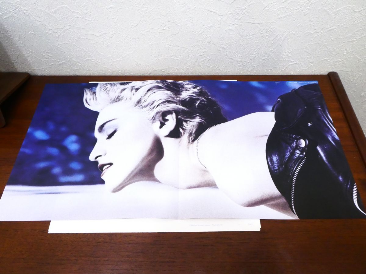 S) MADONNA マドンナ 「 TRUE BLUE 」 LPレコード/US盤/ポスター 9