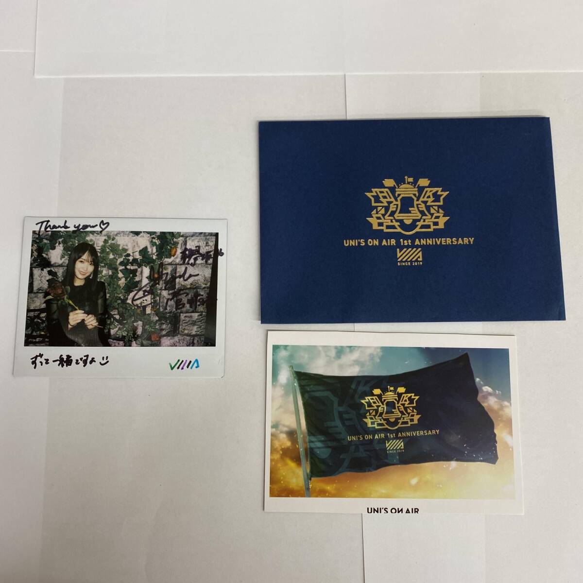 中古品】元櫻坂46 菅井友香 ユニゾンエアー UNI'S ON AIR チェキ 直筆