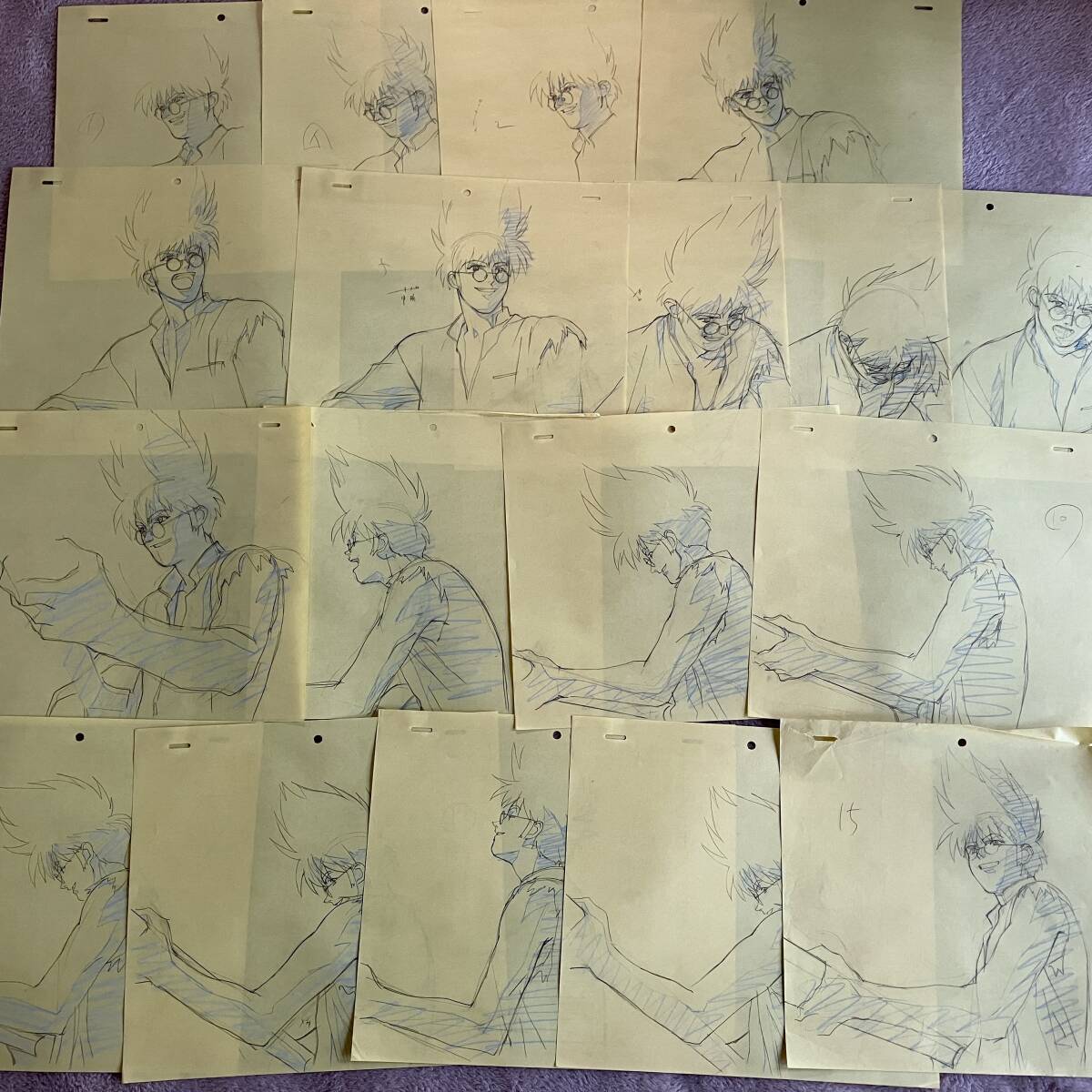マクロス7 直筆 原画 19枚セット バサラ／セル画 Cel Genga／マクロス