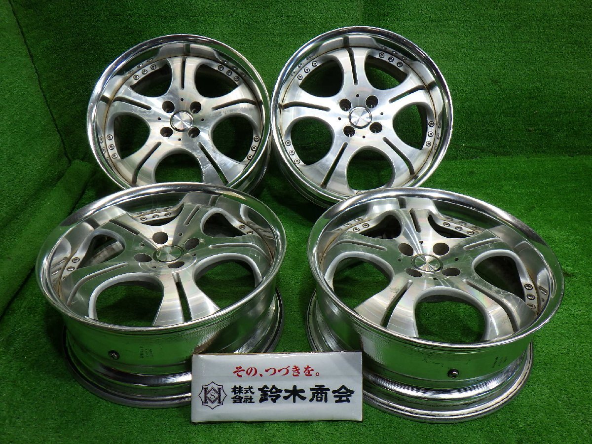 中古 17インチ 17×7J 4穴 Work ユーロライン S2 社外 アルミホイール 4 