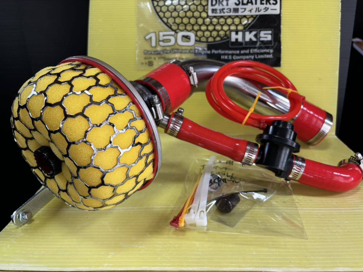 HKS/パワーフロー エアークリーナー JA22 希少赤 ポン付!希少Red!迫力良品】ジムニーJA22JA12JA11 HKS/本物リローデッド