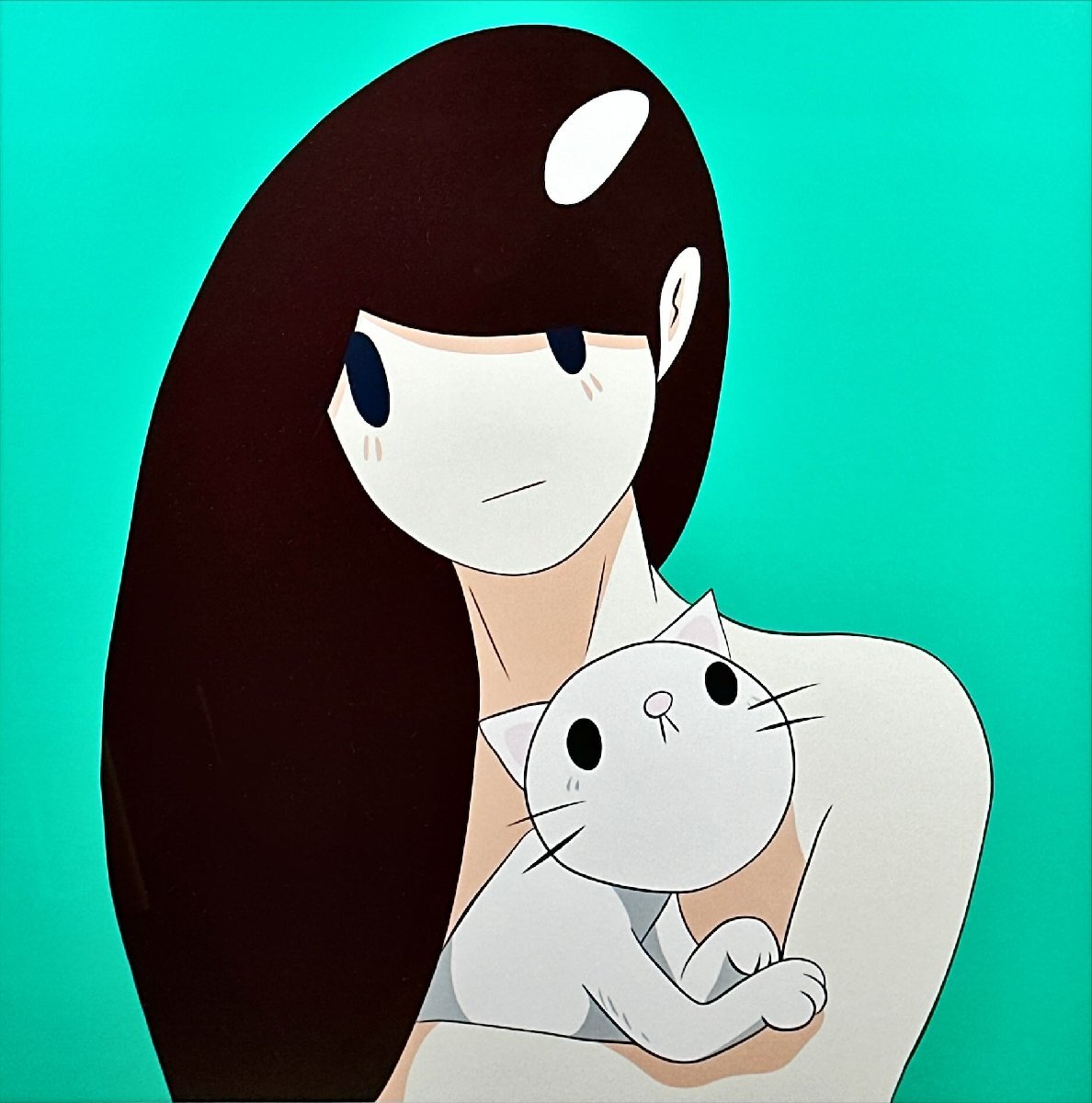 ☆天野タケル☆Venus with Cat GREEN☆シルクスクリーン・インク☆人気