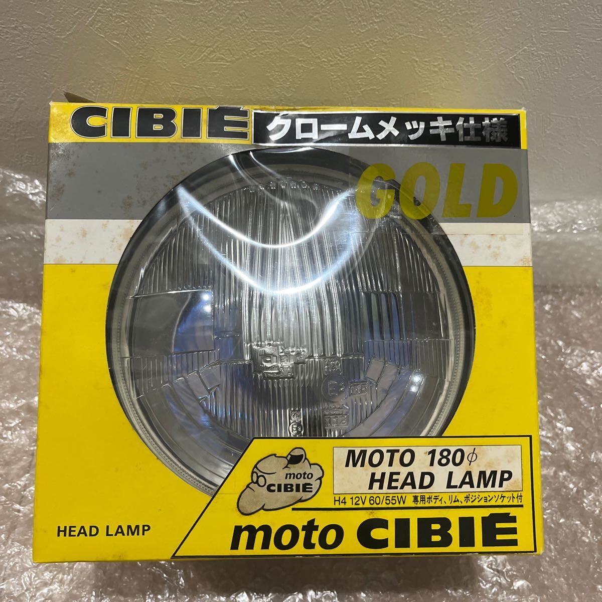 バイク Cibie 円形ヘッドライト クローム