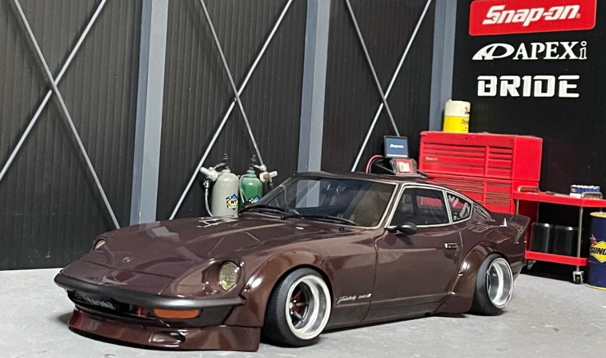 1/12 イグニッションモデル フェアレディZ S30 ワタナベ深リムカスタム 1/18 IG フルワークスS30Z ☆美品【改】カスタム☆ 深リムワタナベ