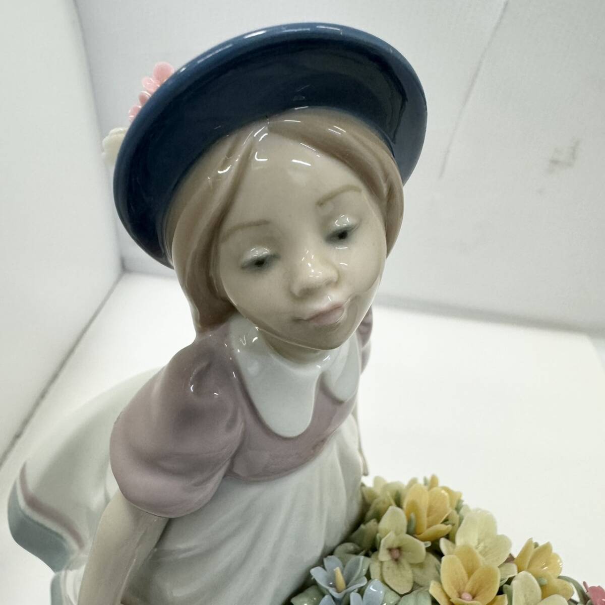 B]【1円スタート！】LLADRO リヤドロ かわいいお花屋さん 少女 荷車