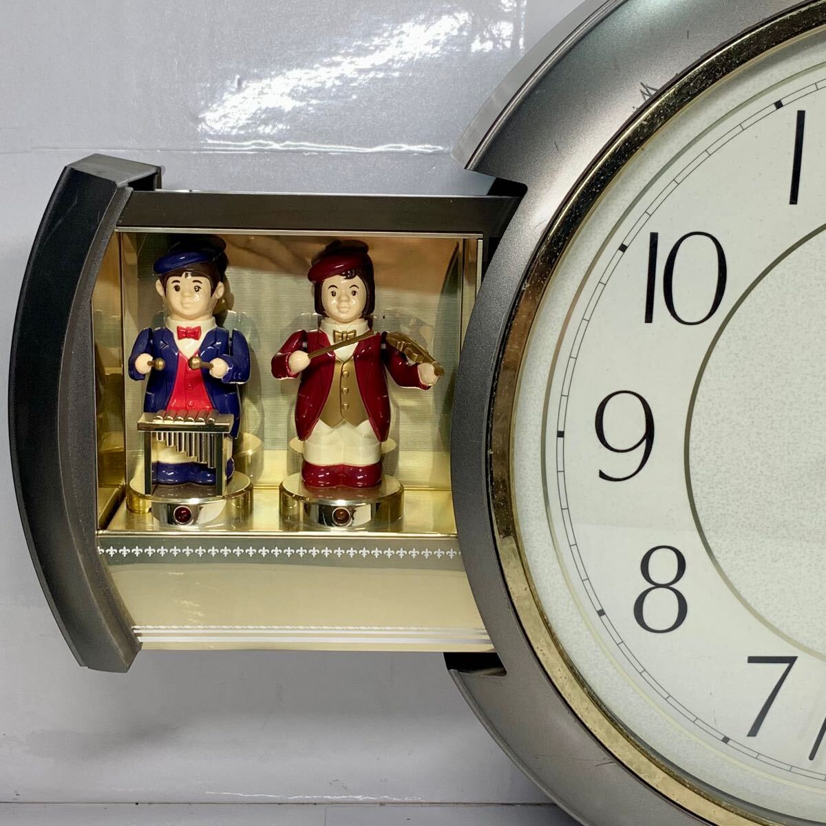 からくり時計　Small World HOURLY SOUND　スモールワールド　 4MH638　 壁掛け時計　 掛け時計　 掛時計　中古品　通電確認済　_4