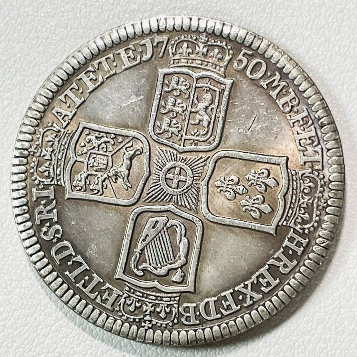 イギリス 硬貨 古銭 ジョージ2世 1750年 クラウン イングランド