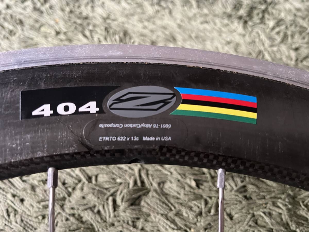 ZIPP 404 SPEED WEAPONRY カーボンホイール エアロスポーク　650C クリンチャー ロード リアホイール_7