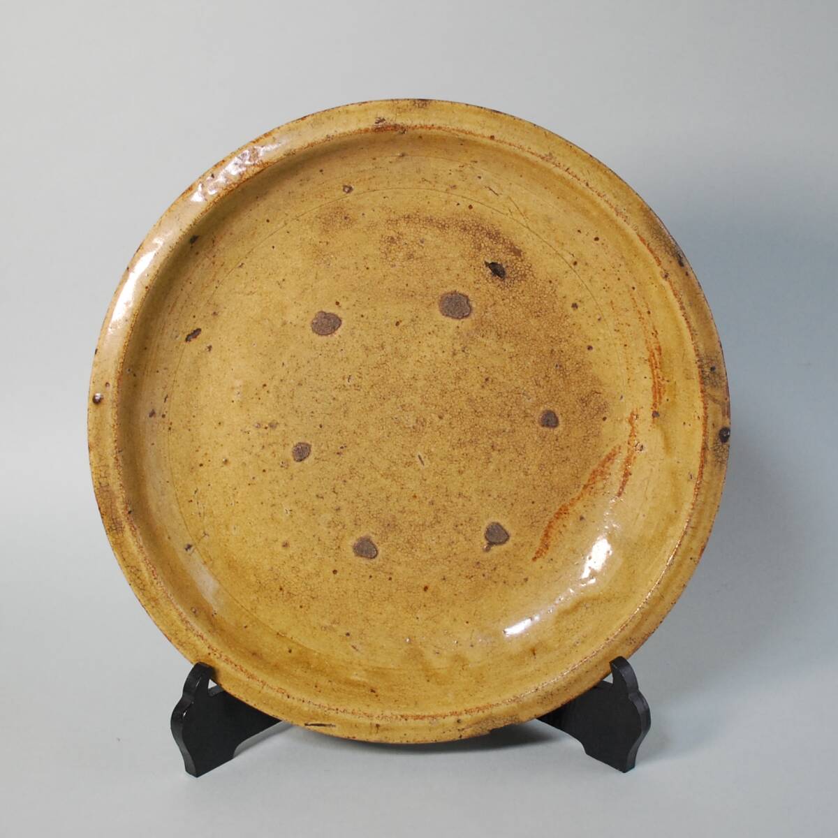 石皿 直径31cm 大皿 古瀬戸 黄瀬戸 江戸期 F1027B11 黄瀬戸 ｜ 石