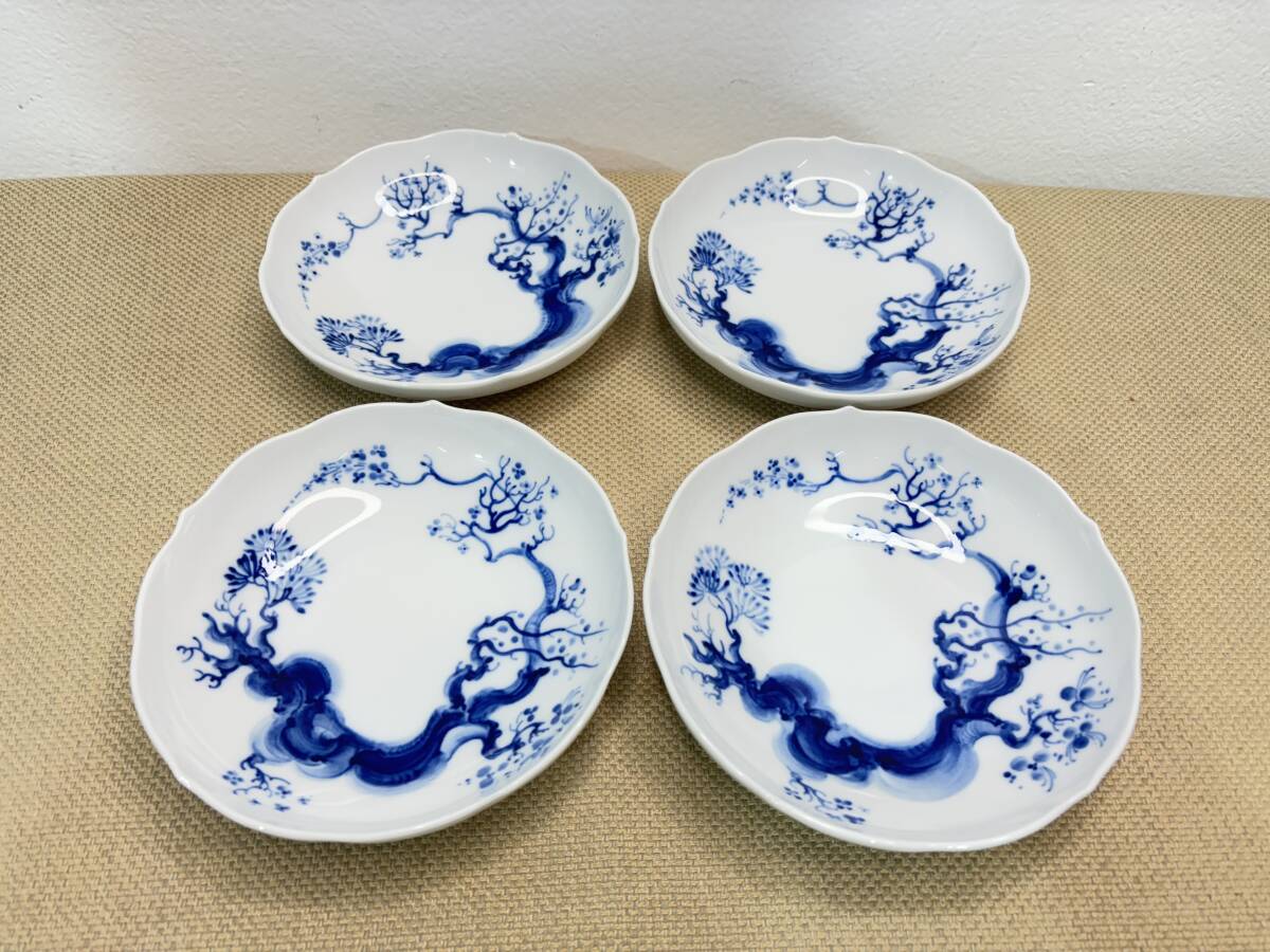 極美品】Meissen マイセン ブルーオーキッド お皿 小皿 ソーサー 14cm