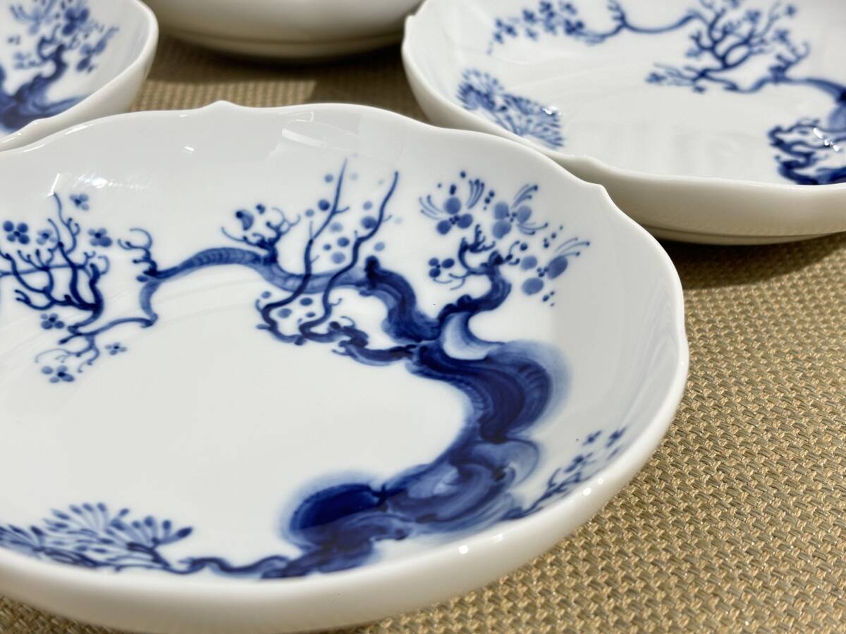 極美品】Meissen マイセン ブルーオーキッド お皿 小皿 ソーサー 14cm