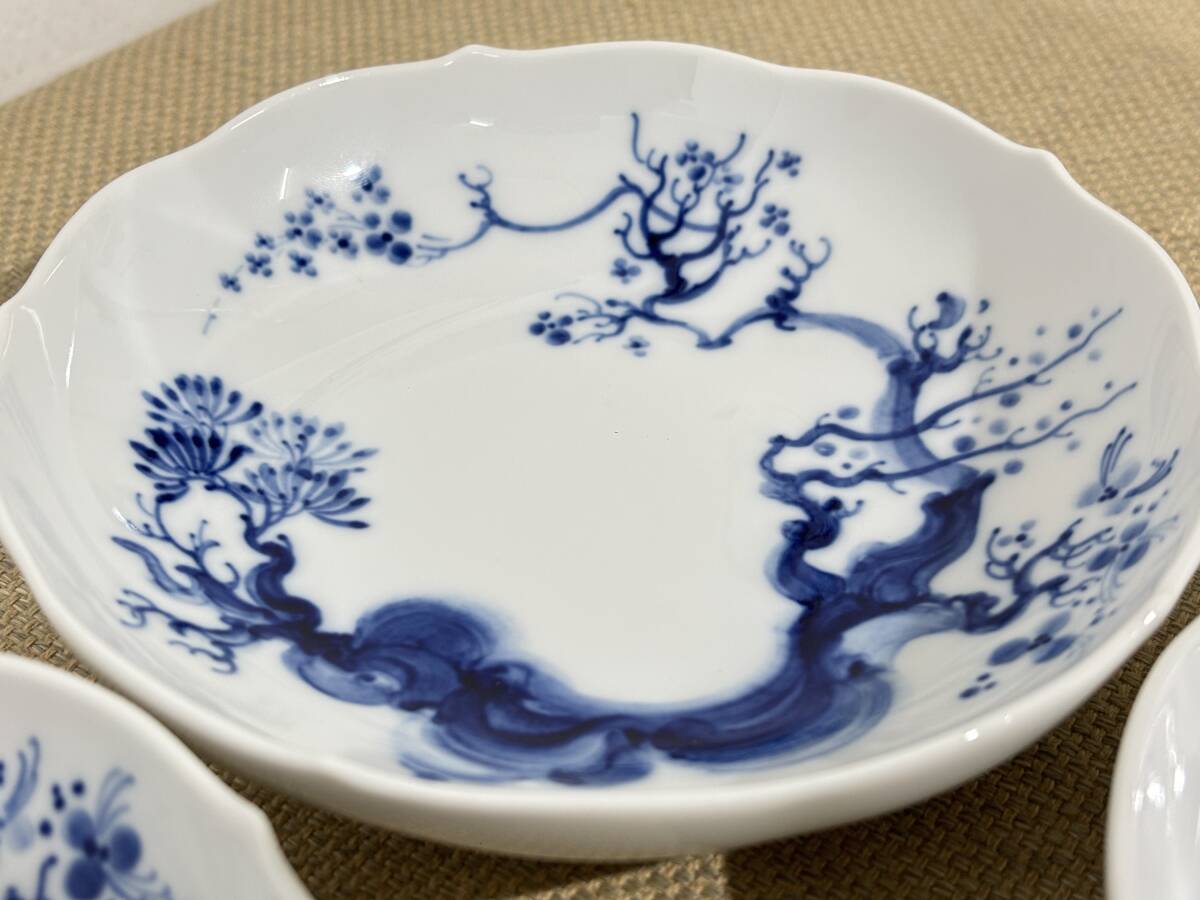 極美品】Meissen マイセン ブルーオーキッド お皿 小皿 ソーサー 14cm