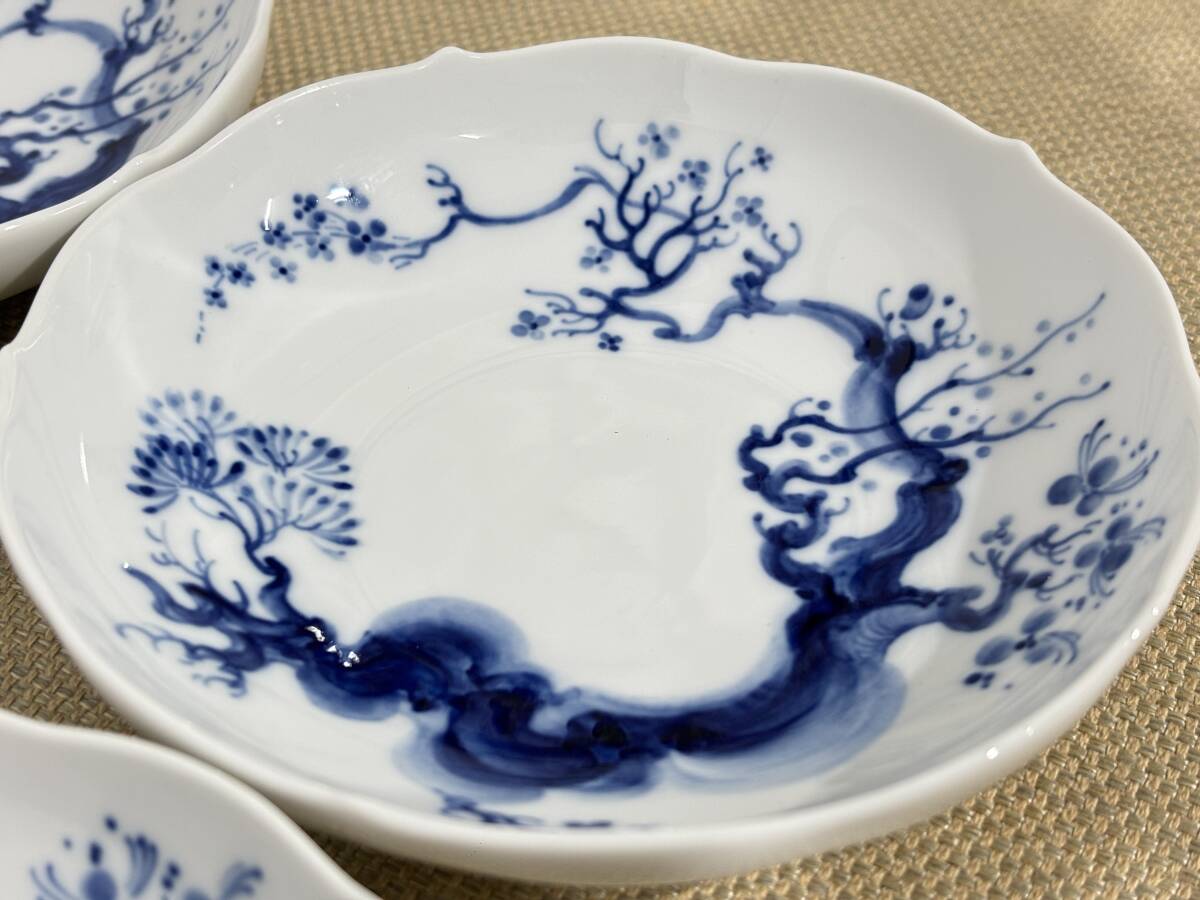 極美品】Meissen マイセン ブルーオーキッド お皿 小皿 ソーサー 14cm