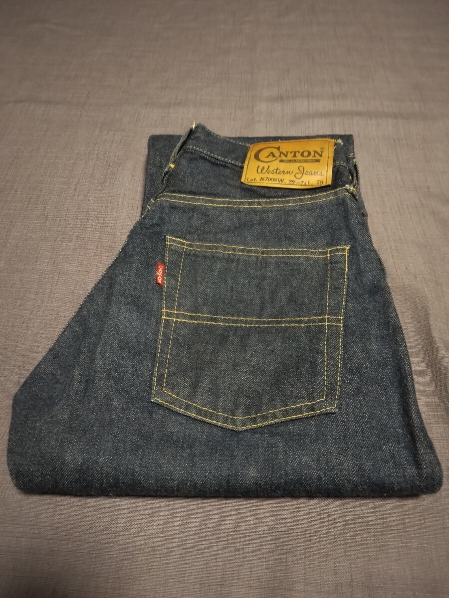 Canton 60s 国産 ヴィンテージ デニム N7008 W29 セルビッチ ワン