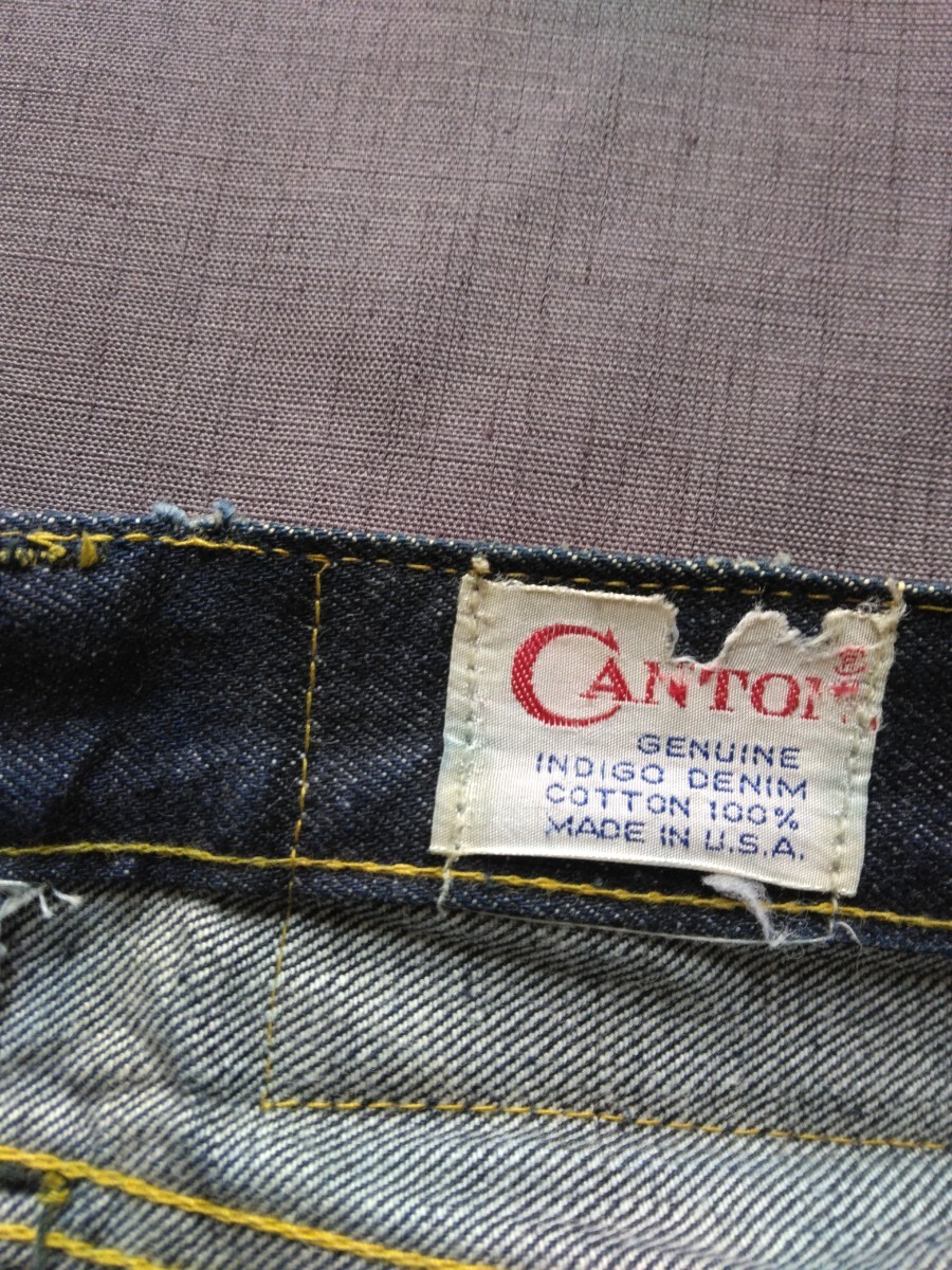 Canton 60s 国産 ヴィンテージ デニム N7008 W29 セルビッチ ワン