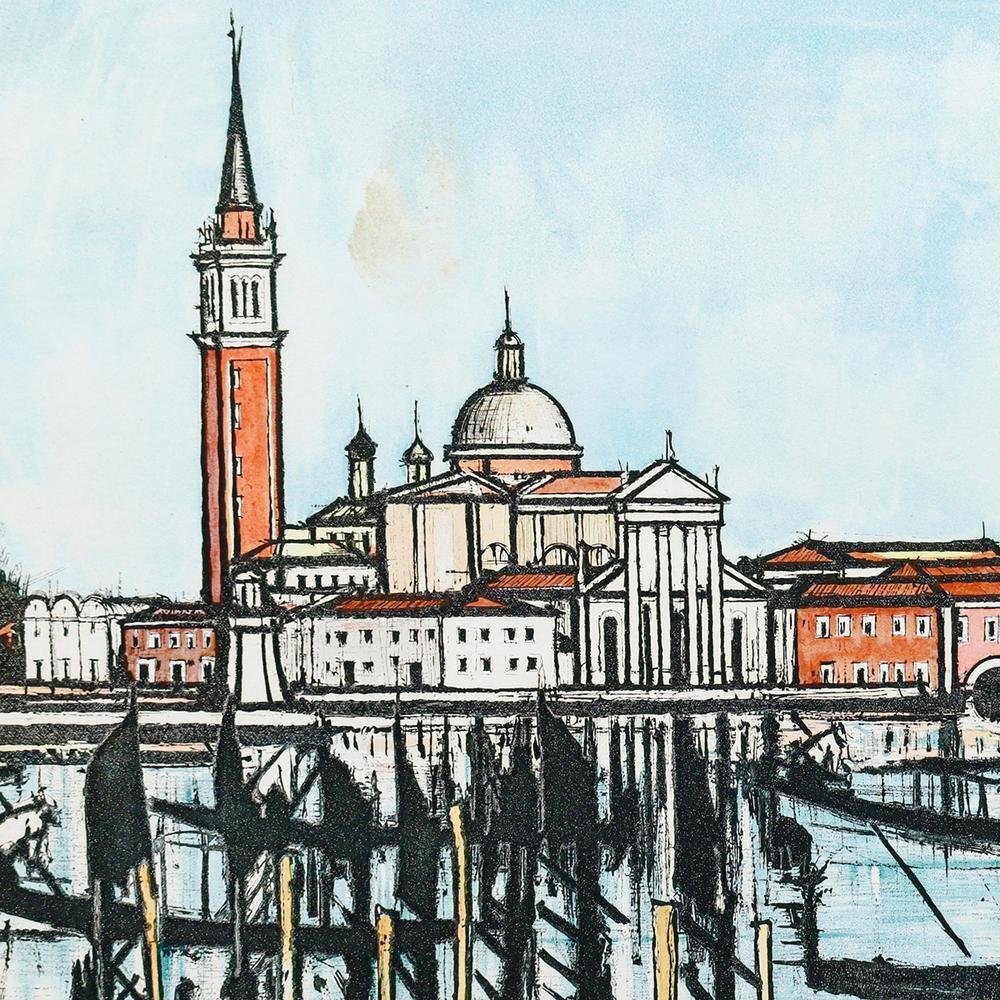 真作】【WISH】ベルナール・ビュッフェ Bernard Buffet「ヴェニスの