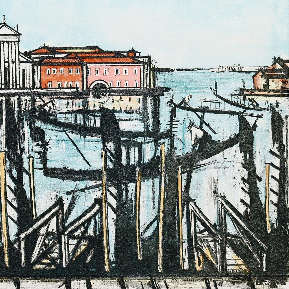 真作】【WISH】ベルナール・ビュッフェ Bernard Buffet「ヴェニスの