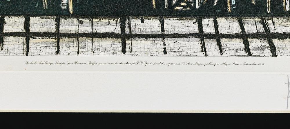 真作】【WISH】ベルナール・ビュッフェ Bernard Buffet「ヴェニスの