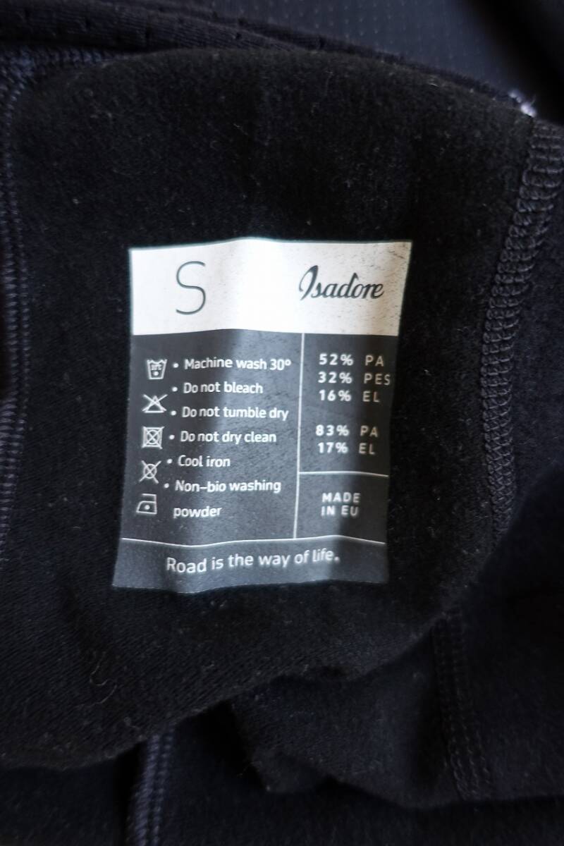 Isadore（イザドア）冬用サーマルビブニッカー 裏起毛 ブラック S(女性