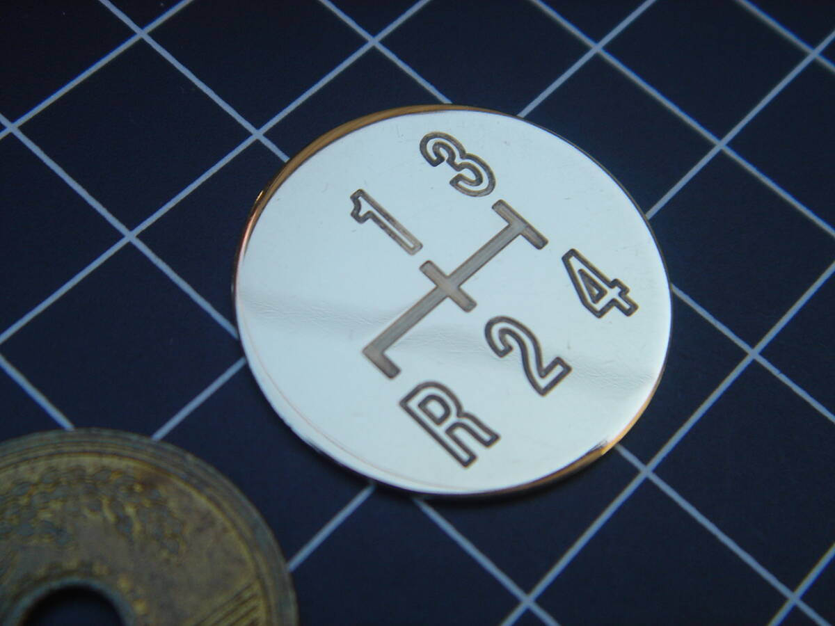 真鍮製★4速/左下R★輪郭★シフトパターン・シフトNoプレート★PCA★y_3