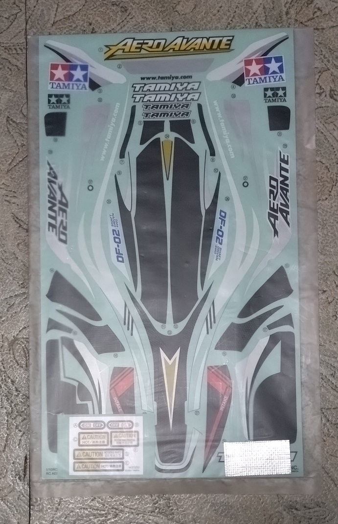 タミヤ1/10電動RCエアロアバンテ用ステッカーと説明書_2