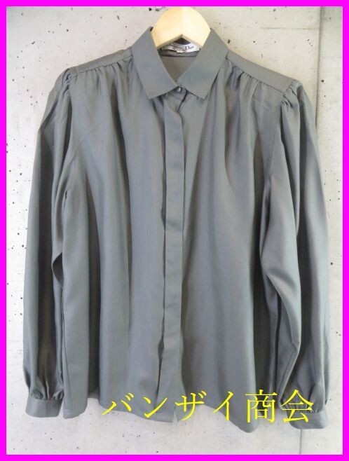 6111s4 良品 シルク100％ Christian Dior クリスチャンディオール 長袖 