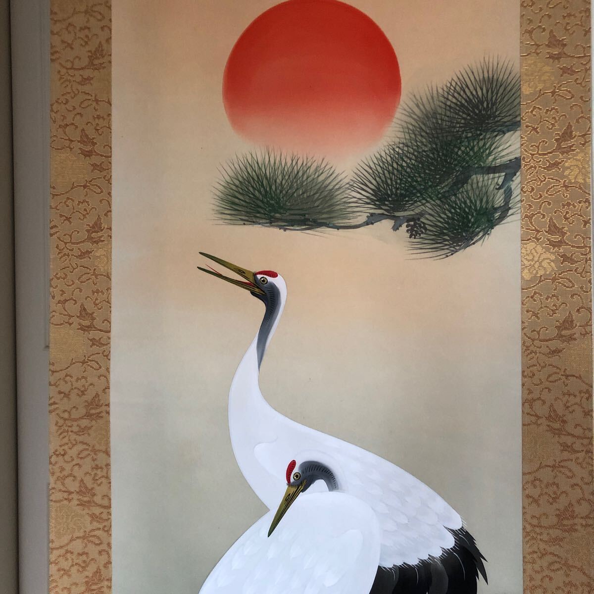 掛け軸 掛け軸（掛軸）販売通販 - 山水画 小栗春峰「尺五立」肉筆