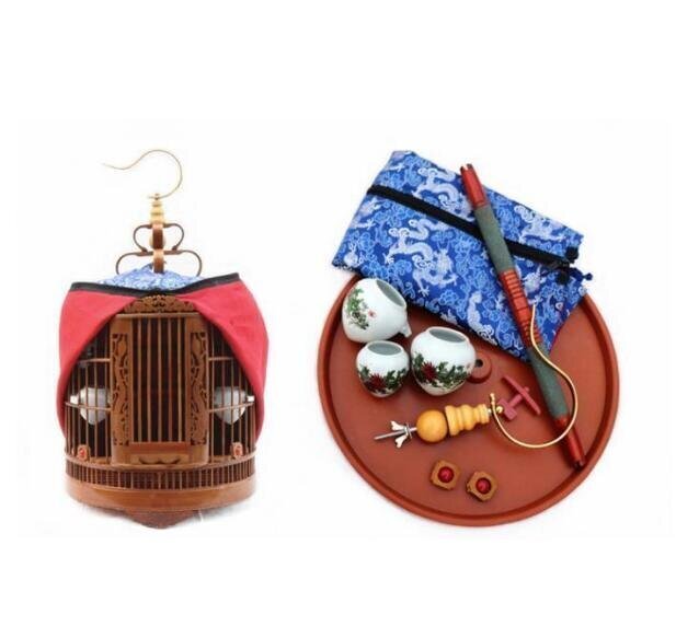 推薦鳥かご 　竹製　 高級宮庭式　手作り　彫刻 　丸竹鳥籠_4