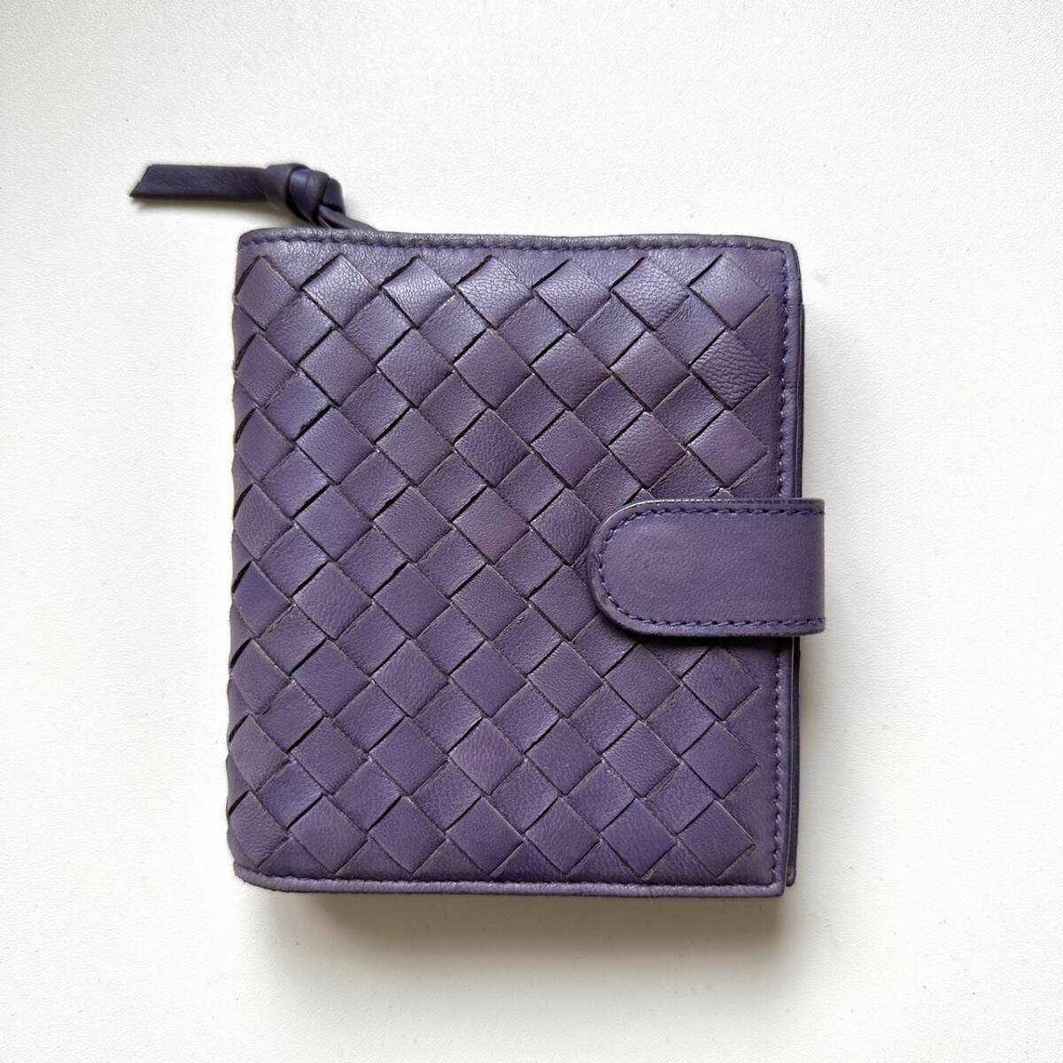 ボッテガヴェネタBOTTEGA VENETA 二つ折り財布 パープル(財布)｜売買 