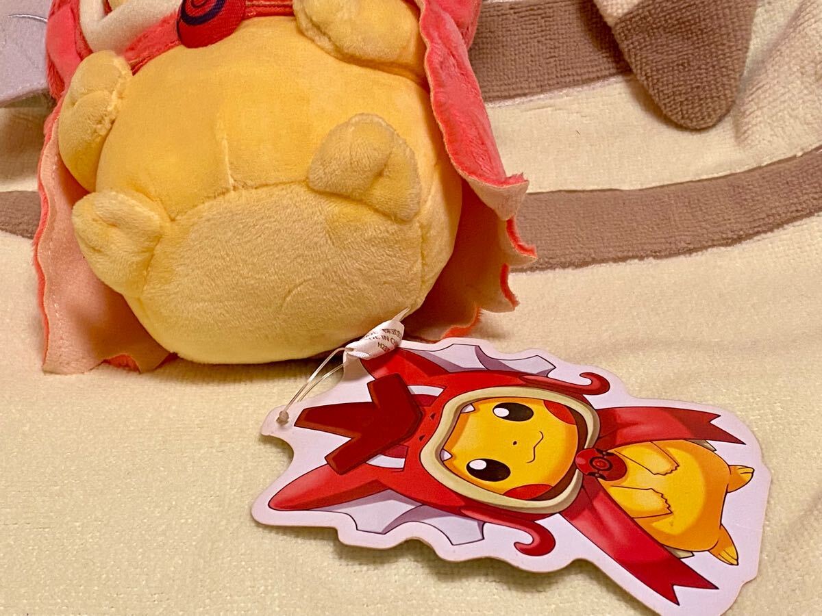 ポケモンセンター 赤いギャラドス ポンチョ ピカチュウぬいぐるみ タグ