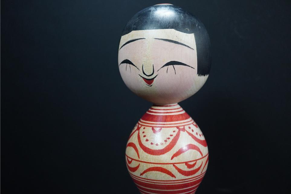 D5148-1 盛秀太郎 木形師居士 作 伝統こけし [高さ 38.5cm] 津軽系
