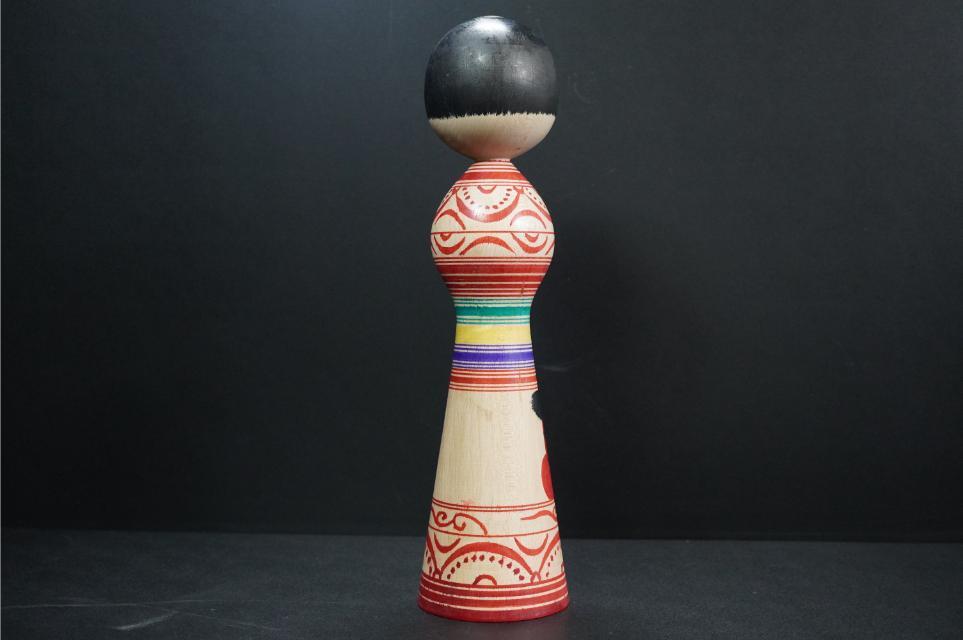 D5148-1 盛秀太郎 木形師居士 作 伝統こけし [高さ 38.5cm] 津軽系