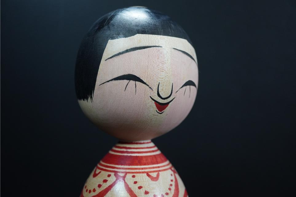 D5148-1 盛秀太郎 木形師居士 作 伝統こけし [高さ 38.5cm] 津軽系