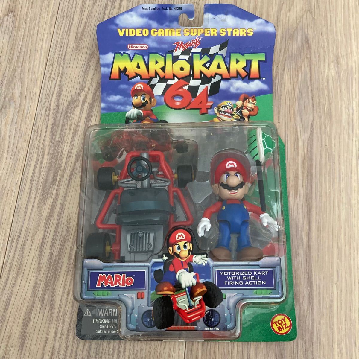 送料無料 ☆ 未開封 TOY BIZ VIDEO GAME SUPER STARS MARIO マリオカート64 マリオ フィギュア Toy Biz NINTENDO_4