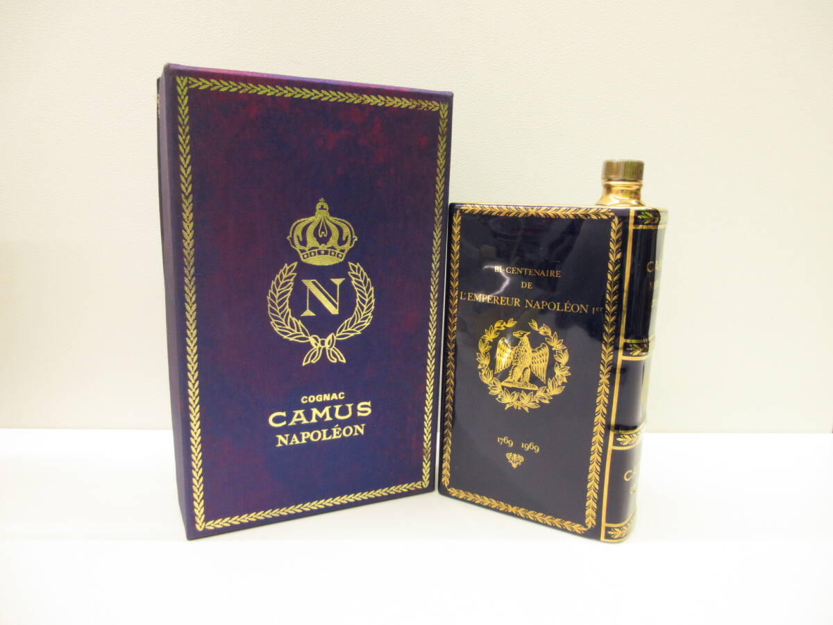 2730 再出品 酒祭 洋酒祭 カミュ ナポレオン ブック型 青 700ml 40度