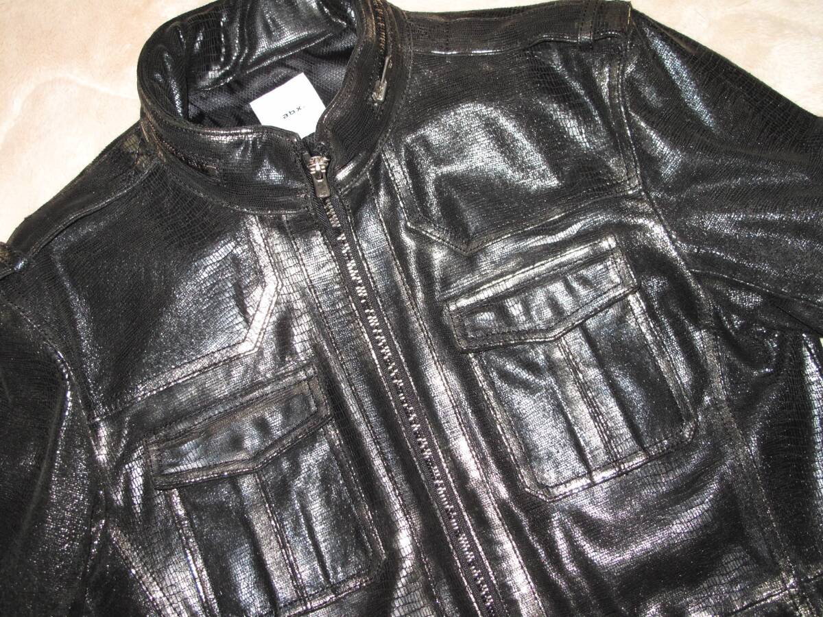 ABX 革ジャン 革ジャケット ライダース エービーエックス スタンド 