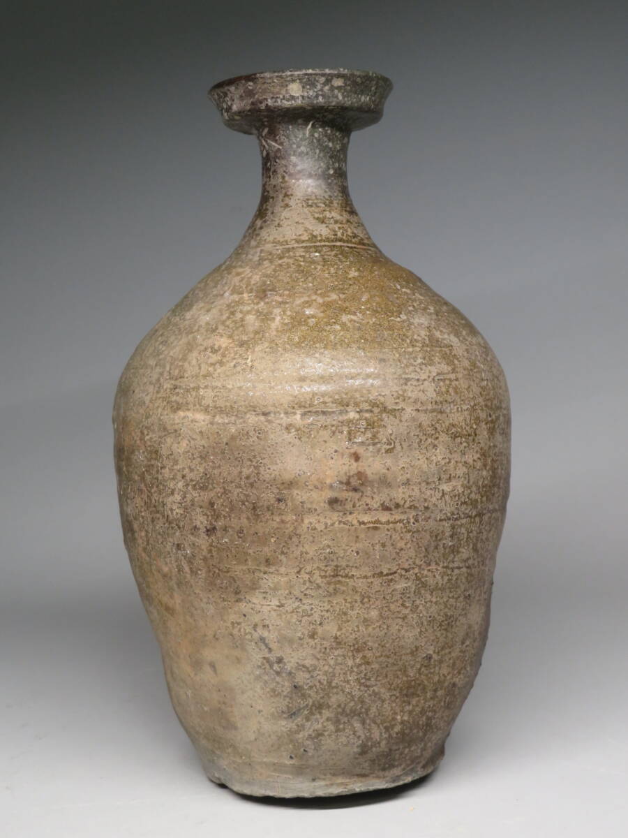 李朝/高麗 特集出品】新羅土器 緑釉徳利 新羅時代 朝鮮古陶磁器/李朝