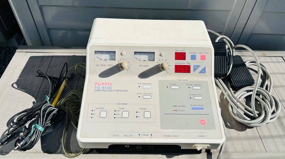 PUPPIS TG-5100 脱毛器 希少】ニードル脱毛器 業務用 ニードル式永久脱毛器 PUPPIS パピス TG