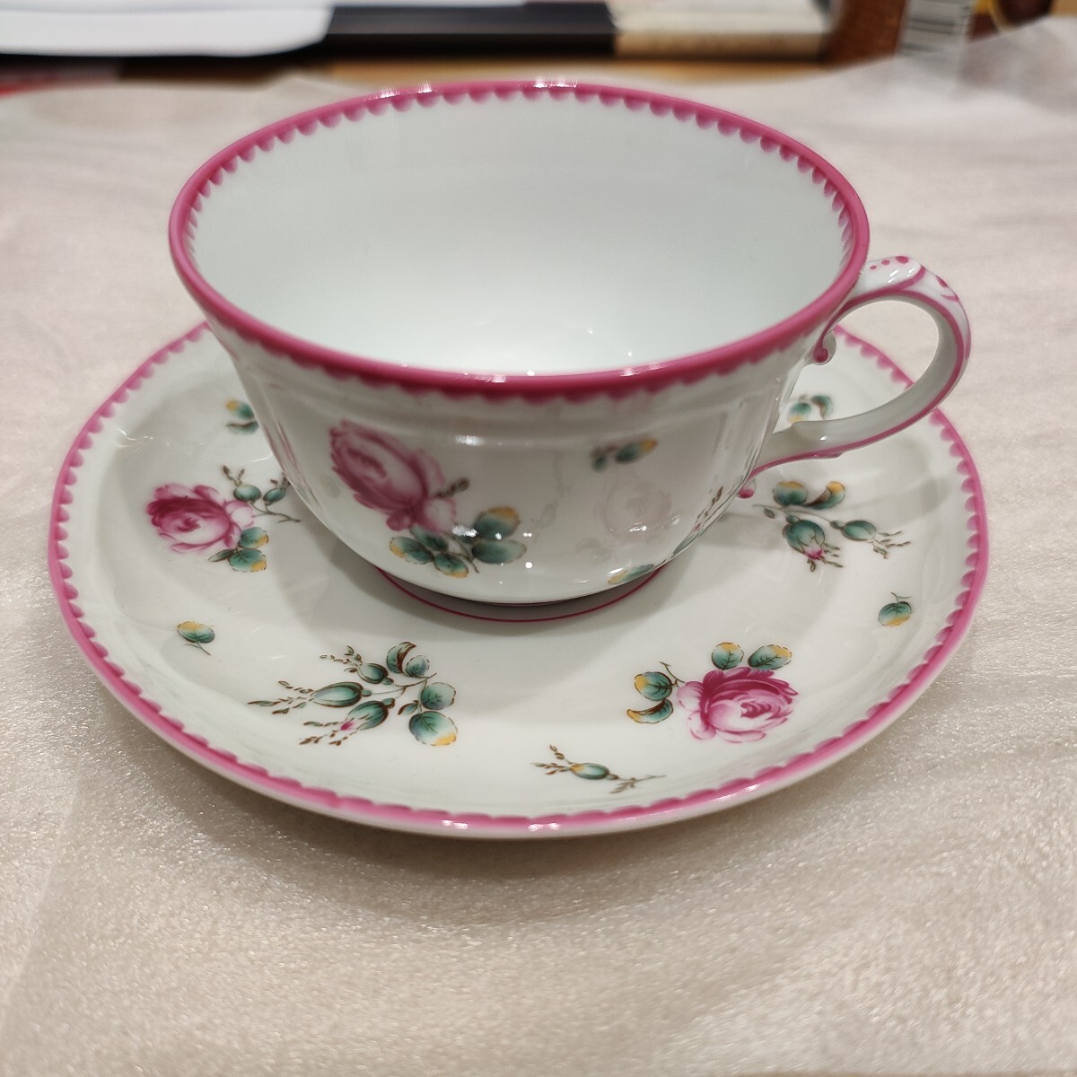 【1円出品】RichardGinori　カップ&ソーサー　薔薇　現状品 リチャードジノリ ティーカップ ソーサー Richard Ginori 花柄 コーヒーカップ_1