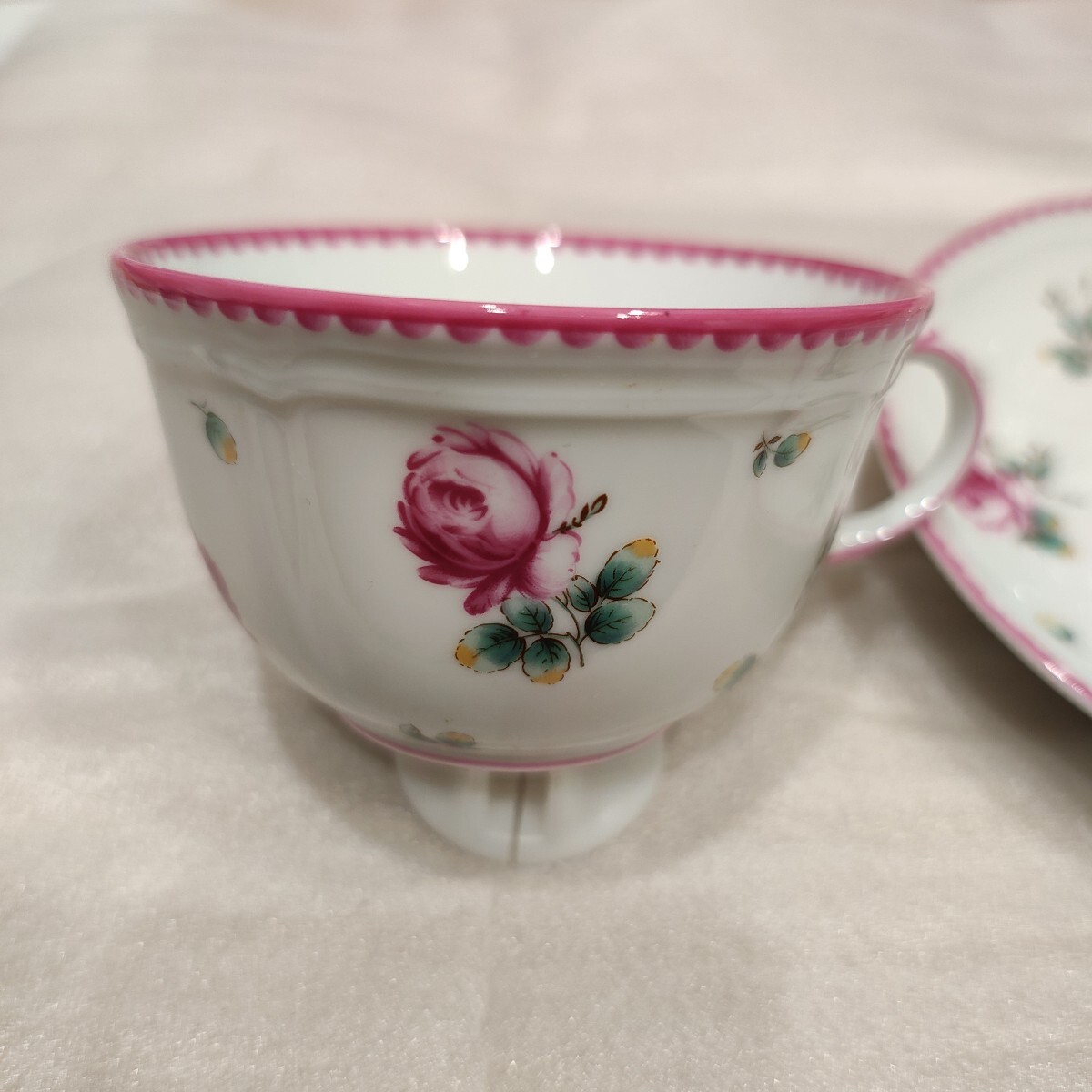 【1円出品】RichardGinori　カップ&ソーサー　薔薇　現状品 リチャードジノリ ティーカップ ソーサー Richard Ginori 花柄 コーヒーカップ_2