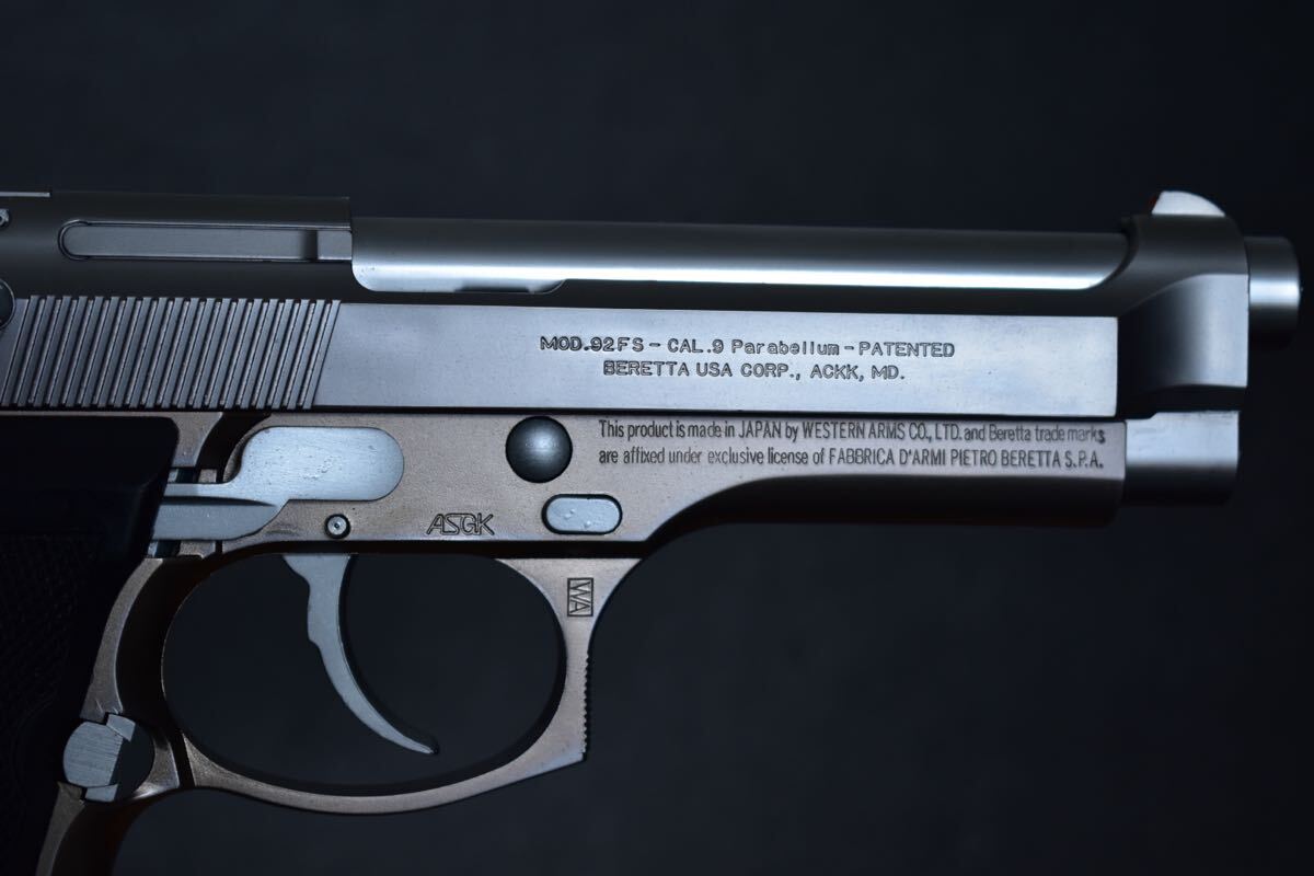 WA ベレッタ92FS INOX⁄ソルト 美品 ベレッタ M92FS INOX／ソルト WA