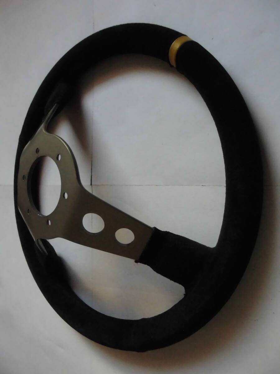 ＜中古・良品(箱付き)＞ステアリング [NARDI ディープコーン] (サイズ:外形Φ350ｍｍ×深さ90ｍｍ) SPORT/RALLY N755 … バックスキン ナルディ ディープコーン NARDI クラシック ラリー レザー