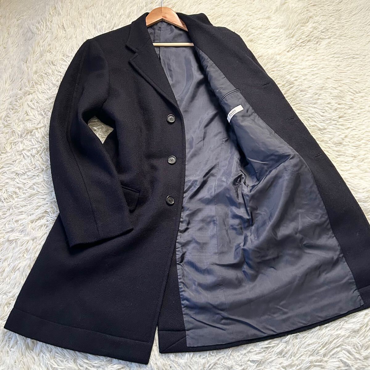 PRADA (プラダ) コート ロングアウター★美品です★ ○美品○PRADA プラダ ロングコート ステンカラーコート アウター 最