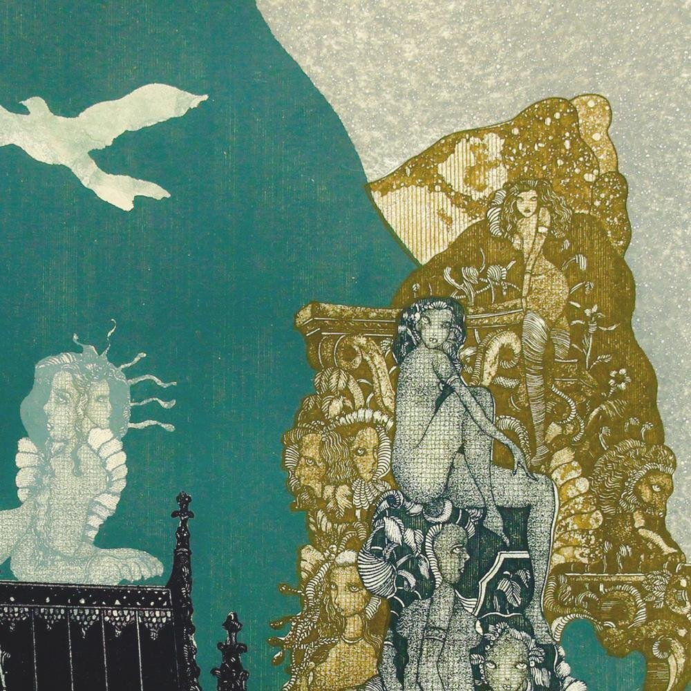 真作】【WISH】山下清澄 銅版画 直筆サイン 幻想美 〇三島由紀夫絶賛
